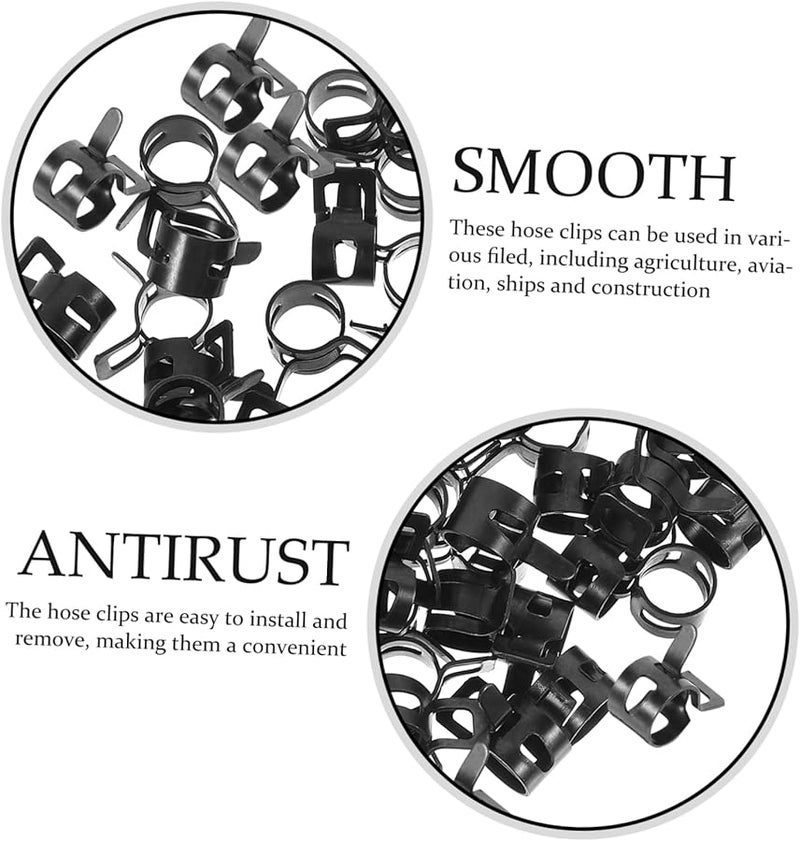 Balacoo 50 Pcs Heavy Duty Manganese Spring Hose Clamps For Water Line Leak Resistant Connection - Image 2